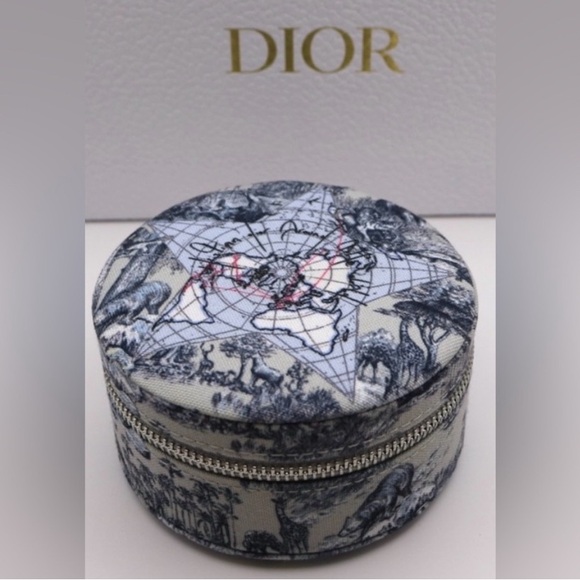 💙DIOR BEAUTY💙Travel Jewelry Case in🌏Around The World🌏Print/NWOT - Picture 1 of 10